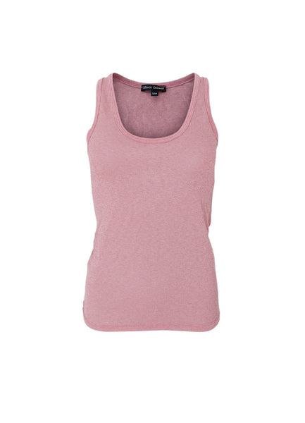 Black Colour BCFaye Lurex Vest - Pale Rose