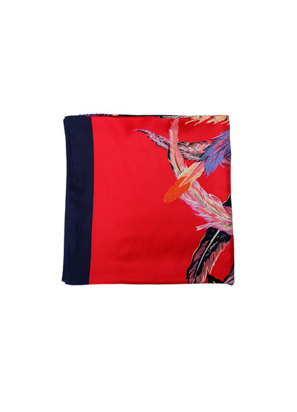 Black Colour BCTalula Satin Scarf - Red