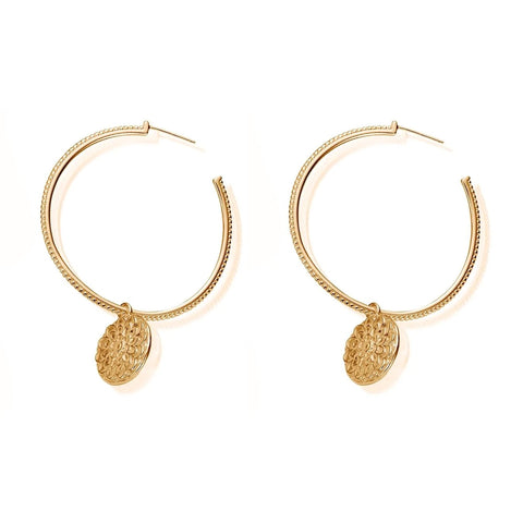 ChloBo Moonflower Hoop Earrings - Gold