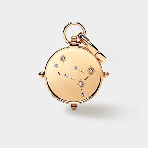 COLURi Zodiac Double Sided 'Gemini' Charm - Gold Plated