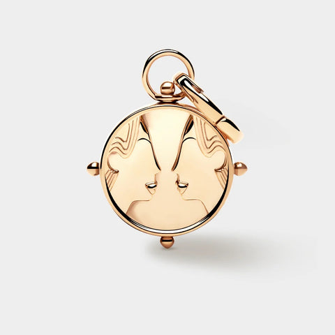 COLURi Zodiac Double Sided 'Gemini' Charm - Gold Plated