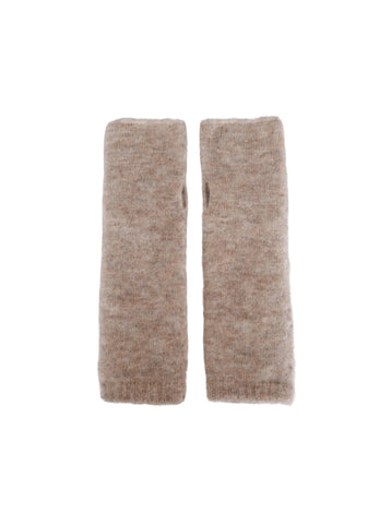 Black Colour BCGinger Alpaca Wrist Warmers - Frappe