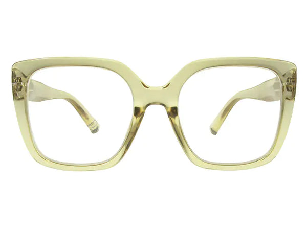 Goodlookers Classic Deirdre Reading Glasses - Transparent Brown