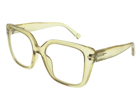 Goodlookers Classic Deirdre Reading Glasses - Transparent Brown