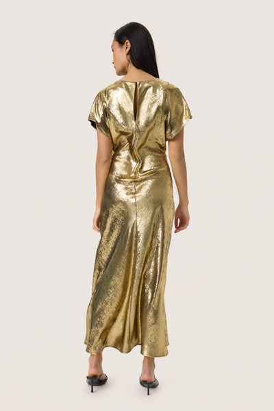 Soaked In Luxury SLMirmir Dress - Golden Surface