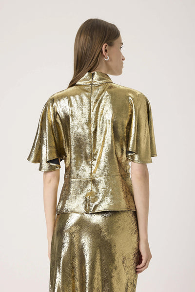 Soaked In Luxury SLMirmir Blouse - Golden Surface