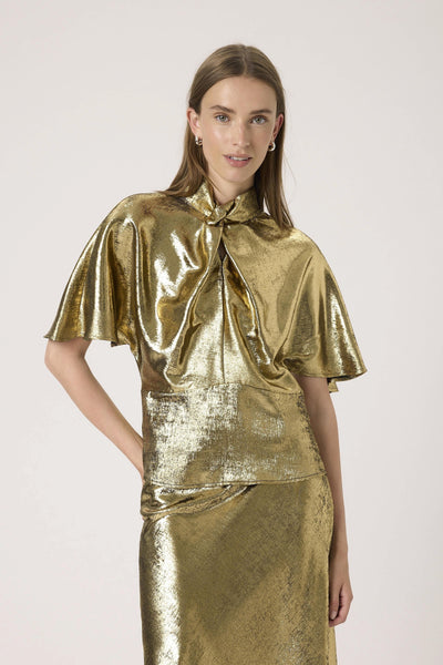 Soaked In Luxury SLMirmir Blouse - Golden Surface