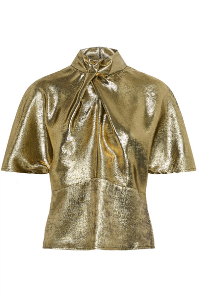 Soaked In Luxury SLMirmir Blouse - Golden Surface