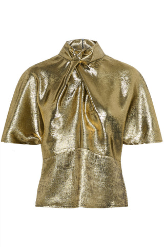 Soaked In Luxury SLMirmir Blouse - Golden Surface