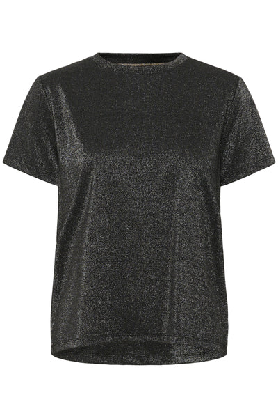 Saint Tropez HagaSZ Shimmer T-Shirt - Black