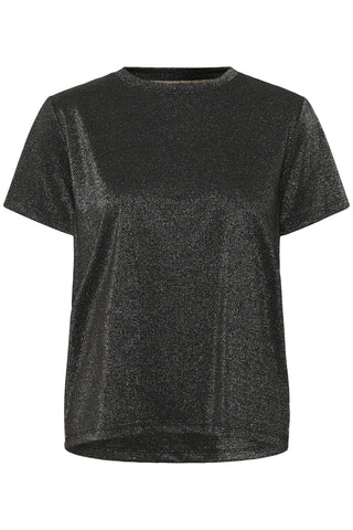 Saint Tropez HagaSZ Shimmer T-Shirt - Black