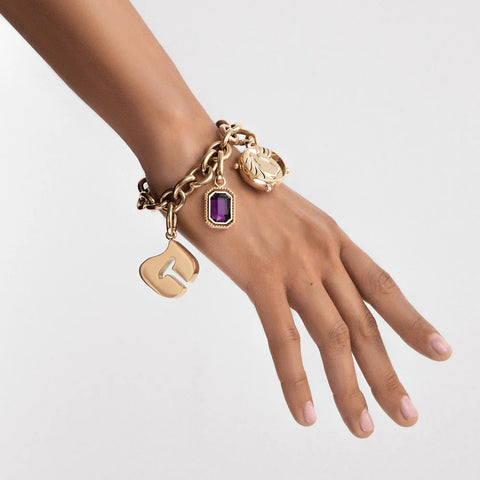 COLURi Zodiac Double Sided 'Libra' Charm - Gold Plated
