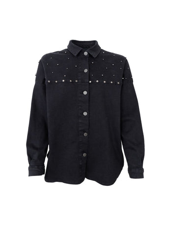 Black Colour BCNessa Denim Shirt / Jacket - Washed Black