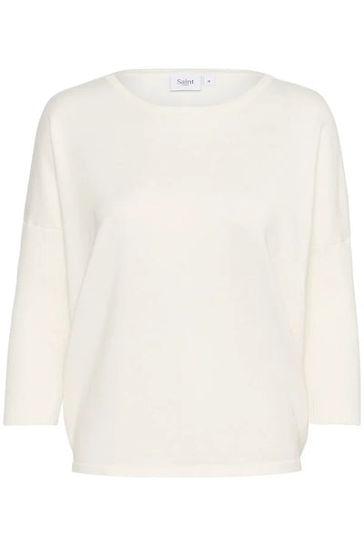 Saint Tropez MilaSZ R-Neck Pullover - Ice