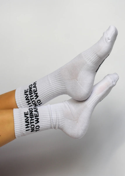 Soxygen 'I have nothing to wear' Sock - White One Size