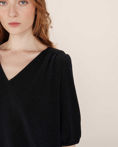 Grace & Mila Timide V Neck Top - Marine