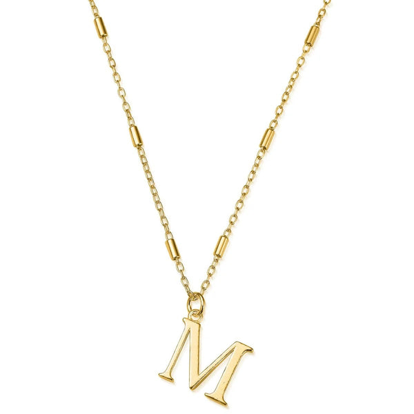 ChloBo Iconic Initial Necklace 'M' - Gold