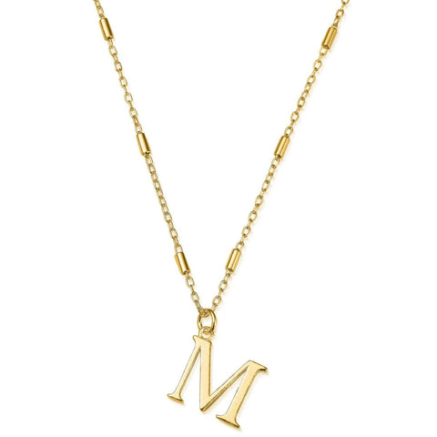 ChloBo Iconic Initial Necklace 'M' - Gold