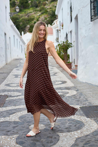 Black Colour BCVivian Polka Dot Dress - Espresso