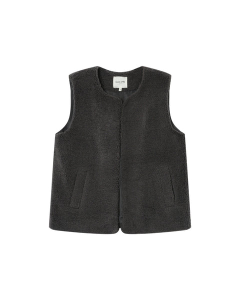 Grace & Mila Sinatra Sleeveless Jacket - Anthracite