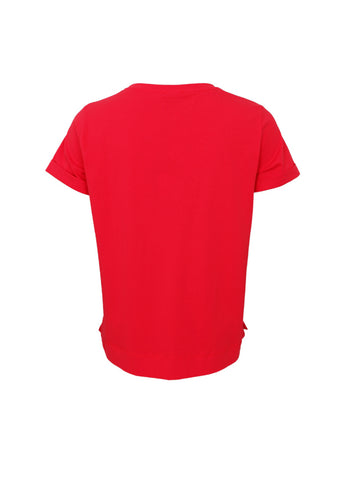 Black Colour BCMay Short Sleeve T-Shirt - Red