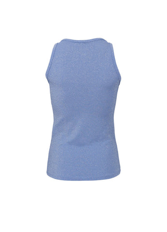 Black Colour BCFaye Lurex Vest - LL Blue