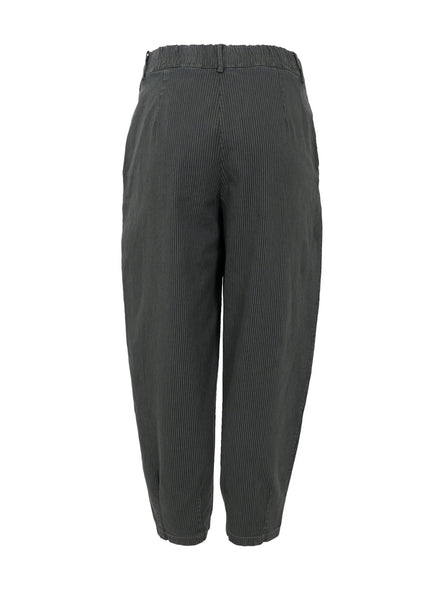 Black Colour BCMille Barrel Leg Stripe Trousers - Khaki
