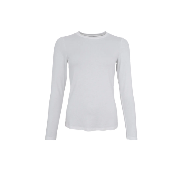 Black Colour Karla Long Sleeve T-Shirt - White