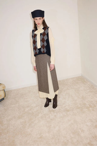 Ottod'Ame Knitted Oversized Tank Top - Navy