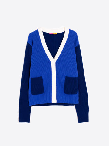 VILAGALLO Theresa Cardigan - Blue