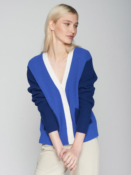 VILAGALLO Theresa Cardigan - Blue