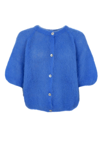 Black Colour BCBjoerk Patent Knitted Cardigan - Blue