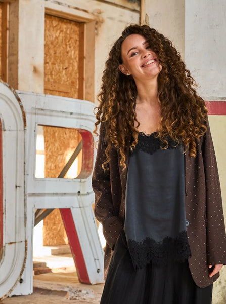 Black Colour BCEvie Lace Camisole - Black