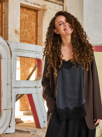 Black Colour BCEvie Lace Camisole - Black