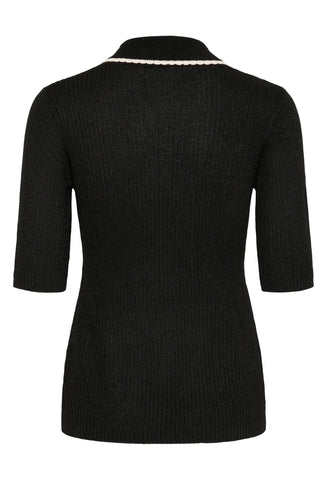 Soaked In Luxury SLLaisa Polo Knit - Black