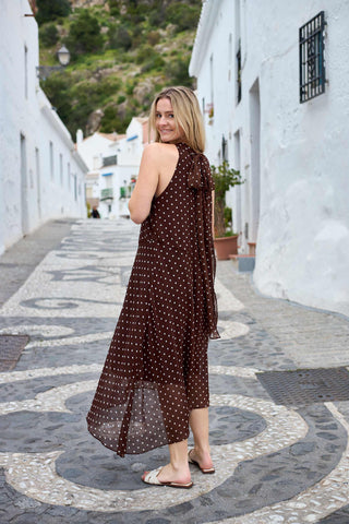 Black Colour BCVivian Polka Dot Dress - Espresso