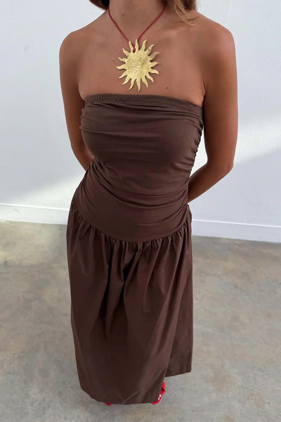 Never Fully Dressed Lola Mid-axi Dress - Chocolate