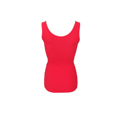 Black Colour BCVibs Rib Tank Vest - Red