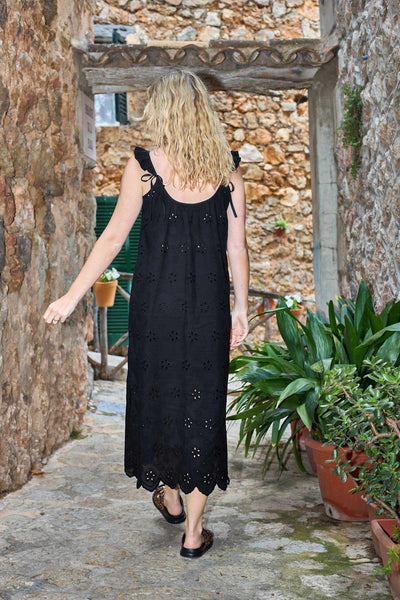 Black Colour BCJuliana Lace Strap Dress - Black