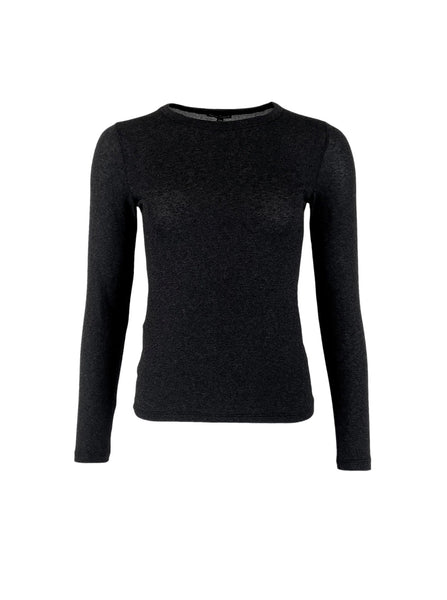 Black Colour BCFaye Lurex LS Top - Black