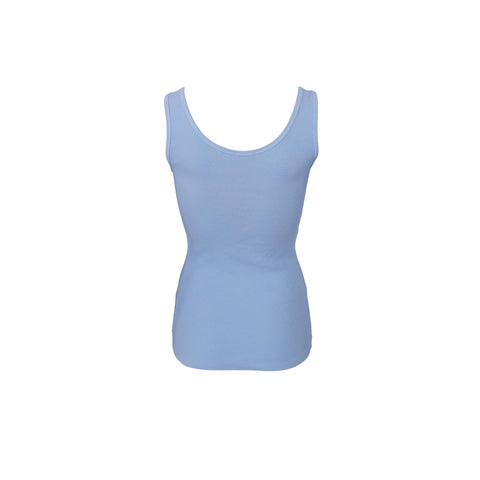 Black Colour BCVibs Rib Tank Vest - Blue