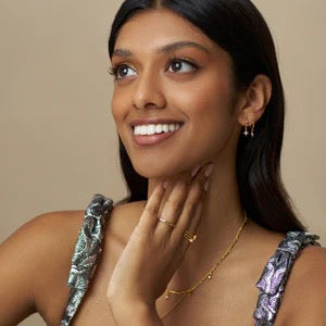 Orelia Jewellery Pavé Starburst Mini Micro Hoop Earrings - Gold