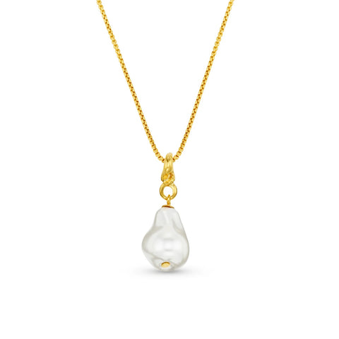Orelia Jewellery Statement Pearl Drop Necklace - Gold