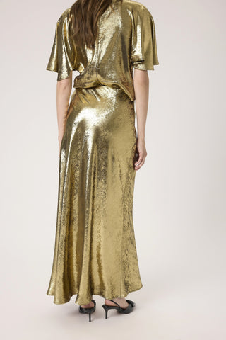 Soaked In Luxury SLMirmir Anna Skirt - Golden Surface