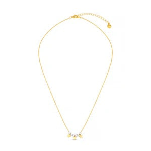 Orelia Jewellery Mixed Plate Bead & Star Charm Necklace - Gold & Silver