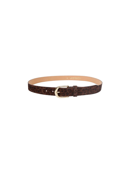 Black Colour BCSmilla Suede Leopard Belt - Mocca Leopard