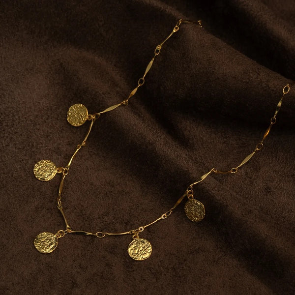 Orelia Molten Coin Multi Drop Necklace
