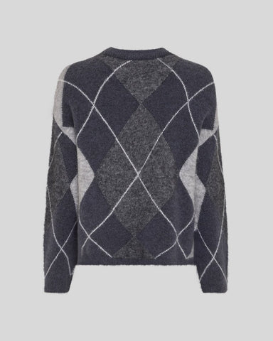 MSCH Copenhagen Hope Check Pullover - Grey