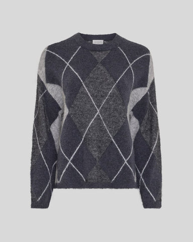 MSCH Copenhagen Hope Check Pullover - Grey