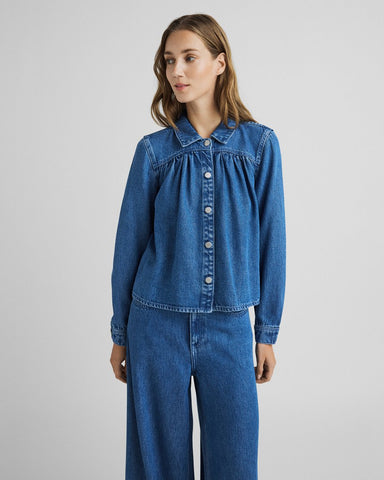 MSCH Ago Rue Denim Shirt - Mid Blue Wash
